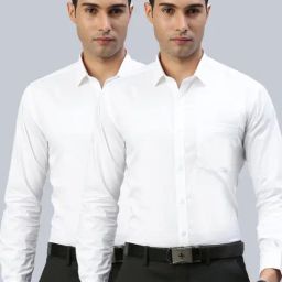 Ramraj White Cotton Regular Fit Shirt - Pack Of 2-image-15