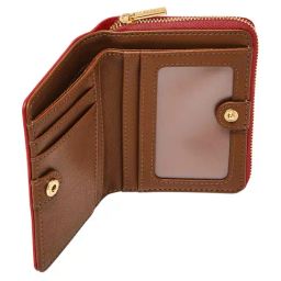 Fossil Logan Red Small Leather Zip Around Wallet image 4