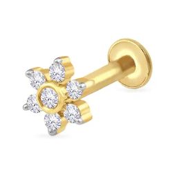 Malabar Gold and Diamonds 18k Gold & Diamond Mine Floral Nosepin for Women-image-72