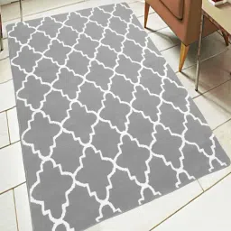 Saral Home Modern Grey Microfibre Carpet - Set of 1-23