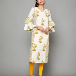 paislei White Printed A Line Kurta-picture-11