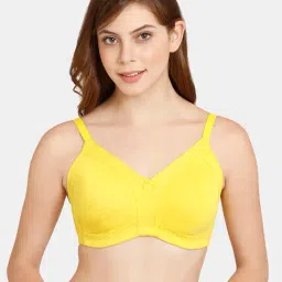 Rosaline by Zivame Yellow Non-wired Non-padded Full Coverage Bra-image-83