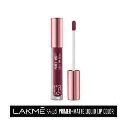 Lakme 9 to 5 Primer Plus Matte Liquid Lip Color MM1 Edgy Mauve - 4.2 ml-11