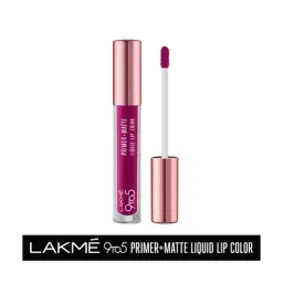 Lakme 9 to 5 Primer Plus Matte Liquid Lip Color MM2 Passion Berry - 4.2 ml-18