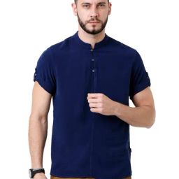 Identiti Blue Slim Fit Shirt-image-9