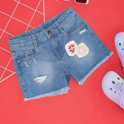 Pantaloons Baby Kids Air Blue Cotton Comfort Fit Short-image-4