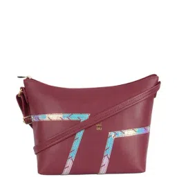 Baggit Red Solid Medium Sling Bag-11