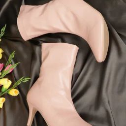 Truffle Collection Women's Nude Stiletto Booties-image-17
