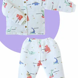 Honcho Baby Unisex Kids Printed Top with Trousers-35