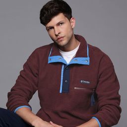 Columbia Men Purple Solid Sustainable Bomber Jacket-image-85