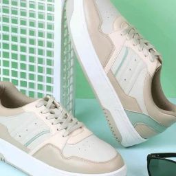 Mochi Women's Beige Ankle High Sneakers-image-74