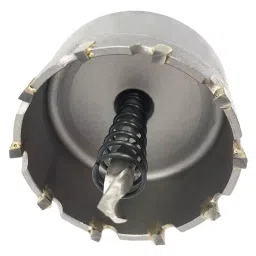 uptodatetools Hole Saw Cutter Drill Bit Kit Masonry Type Round 50 mm Diameter Chrome Finish-17