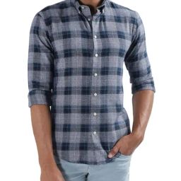 Lindbergh Blue Slim Fit Checks Shirt-image-47