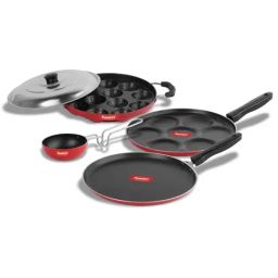 Sumeet Elegant Design Red Aluminium Cookware Set-7