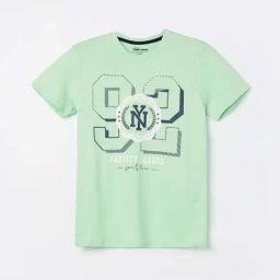 Fame Forever by Lifestyle Boys Green Cotton Printed T Shirt-image-84