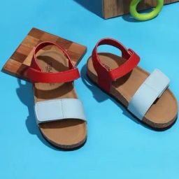 Truffle Collection Kids Blue & Red Ankle Strap Sandals-73