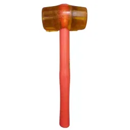 FLAMINGO ENTERPRISE Rubber Mallet 200 g Weight Round Shape with Fiber Handle Orange, FM-221-image-21