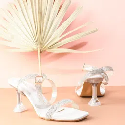 STEPT6 Women Embellished Slim Heel Open Toe Sandals-5