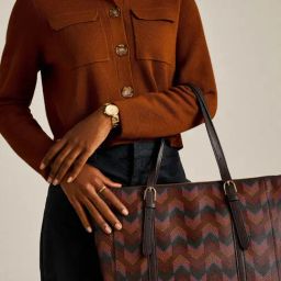 Fossil Carlie Brown Printed Medium Tote Bag image 4
