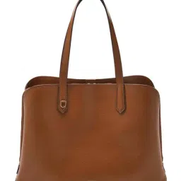 Fossil Wren Brown Medium Leather Tote Bag-image-3