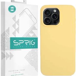 Sprig Liquid Silicone Back Cover for APPLE iPhone 15 Pro (Yellow)-picture-14