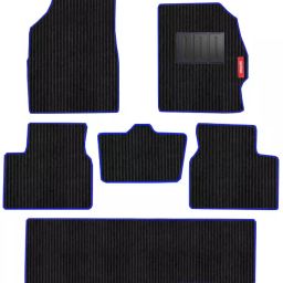 Elegant Cord Black & Blue Carpet Car Mat Compatible With Tata Safari 2021 7 Seater Manual-image-35