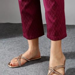 Inc.5 Women's Rose Gold Cross Strap Sandals-image-85