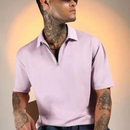 Campus Sutra Purple Regular Fit Polo T-Shirt-image-12