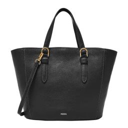 Fossil Tessa Black Medium Leather Shopper Bag-22