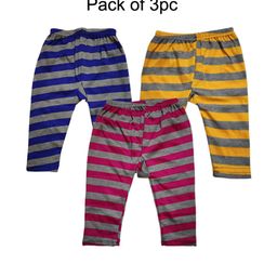VastraMilap Kids Set of 3 Striped Cotton Pyjamas-11