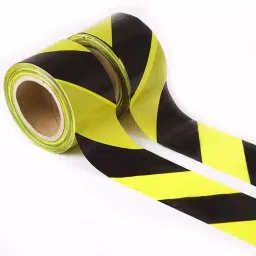 Darit 50 mm x 200m Non-Adhesive Polyethene Warning Barrier Sticker Tape Yellow and Black (Pack of 2)-16