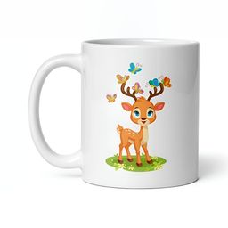 Mr UVD White & Brown Printed Ceramic Glossy Mugs Set of Cups and Mugs-image-69