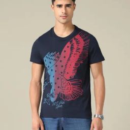 U.S. Polo Assn. Denim Co. Blue Cotton Slim Fit Graphic T-Shirt-picture-10