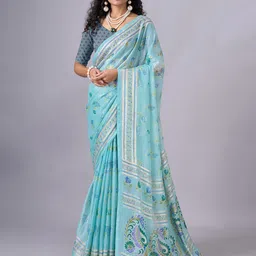 NIRMAL CREATION Floral Pure Chiffon Saree-image-33