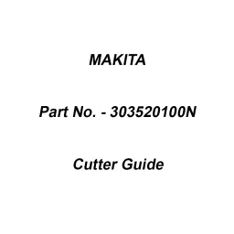 Makita Cutter Guide Suitable For HTR4901, Part No 303520100N-37