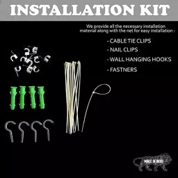 Generic Bird Protection Net 10x6 ft Machine Stitched Border and Installation Kit, White image 4