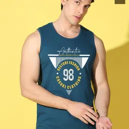 WOOSTRO Pack Of 2 Printed Combed Cotton Gym Vests VWS26(98 PEACOCK)(HARD OLIVE)-image-46