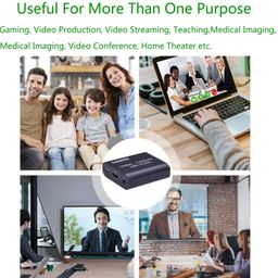 MICROWARE Video Capture with Audio, Mic and Audio Out, 3.5 mm Audio Capture Card with Mic, HDMI to USB 2.0 Capture 1080P 60FPS Live Video Game Capture Facebook Streaming Video Recording image 4