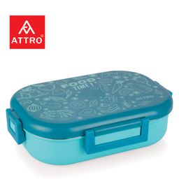 Attro Food Time Stainless Steel  Airtight & Leak Proof Lunch Box - Blue & Sky Blue-image-27