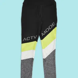 Pantaloons Junior Colour Block Detailed Track Pants - Black-picture-45