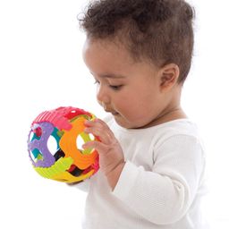 Sanjary 2 in 1 Rattle and Light and Sound Colourful Soft Rubber Ball for Kids with Sound - Pack of 1-Color & Design May Vary-5