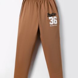 Taeko Single Jersey Knit Full Length Lounge with Number Print - Brown-picture-20