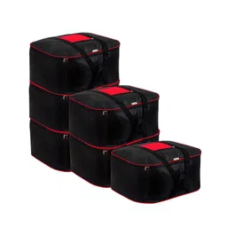 JD FRESH 6 Piece 69 Liter Nylon Storage Bag - Red & Black-picture-11