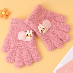 Babyhug Gloves with Patch Detailing - Pink-picture-33