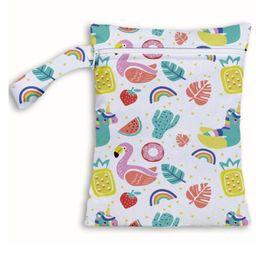 Polka Tots Waterproof & Reusable Wet Dry Diaper Bag With Zipper for Travel Toiletries (30 X 40 Cm Air Picnic)-picture-45