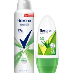 Rexona Set Of Aloe Vera Antiperspirant Deodorant & Underarm Roll On For Women-image-12
