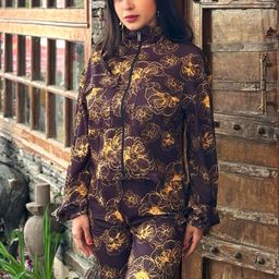 BAESD Printed High Neck Top & Shorts Co-Ords-image-97