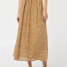 KIABI Printed Pure Cotton Flared Maxi Skirt-picture-17