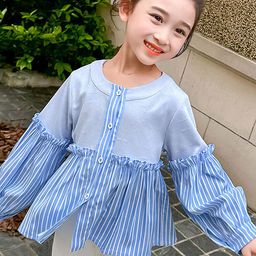 LULU & SKY Striped Bell Sleeve Top-picture-42