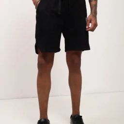 Showoff Black Regular Fit Shorts-image-89